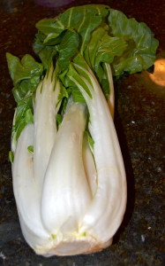 Bok Choy, or Chinese cabbage. Try this instead of your regular greens! Has a bit of a spicy kick 