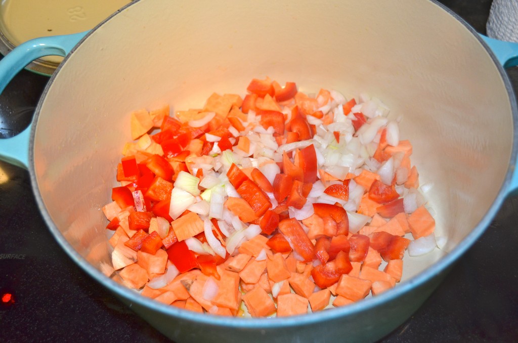 Sweet potato also thickens this soup!