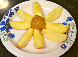Apples with Natural Peanut Butter. WOW is real peanut butter insanely good