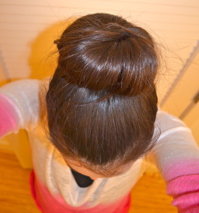 The sock bun! So easy and chic