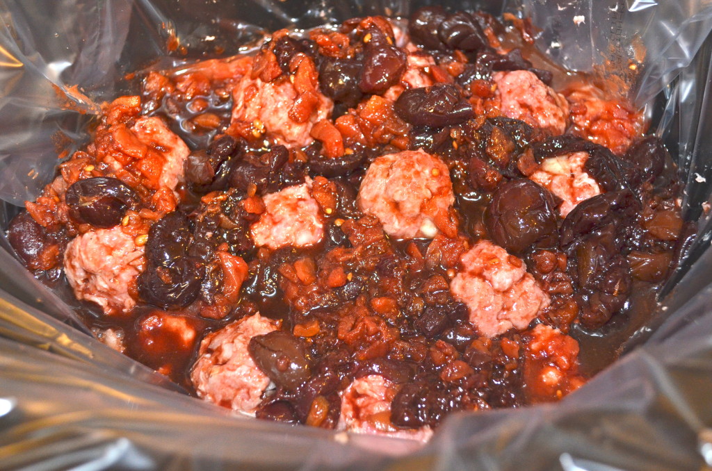 Cherry Balsamic over the meatballs