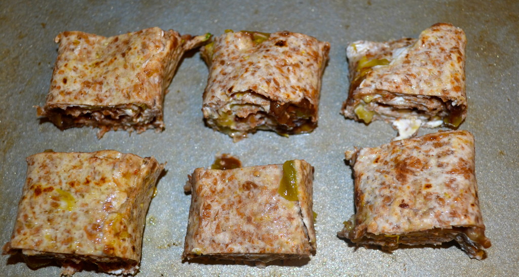 Sliced and placed on a cookie sheet