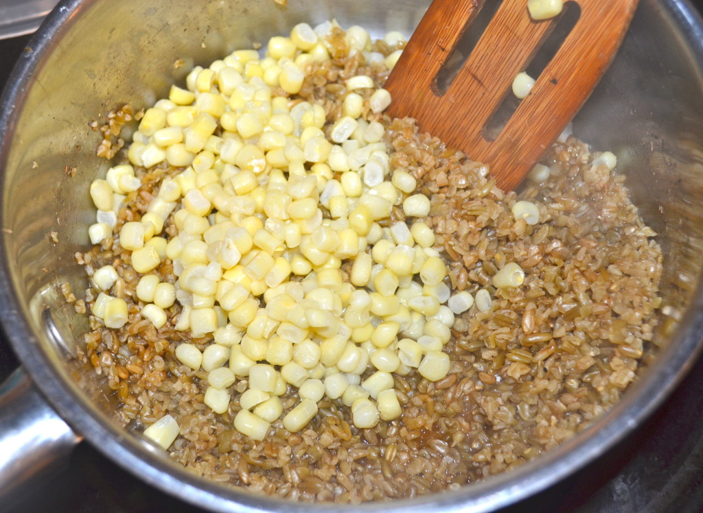 This frozen white corn was SO sweet!