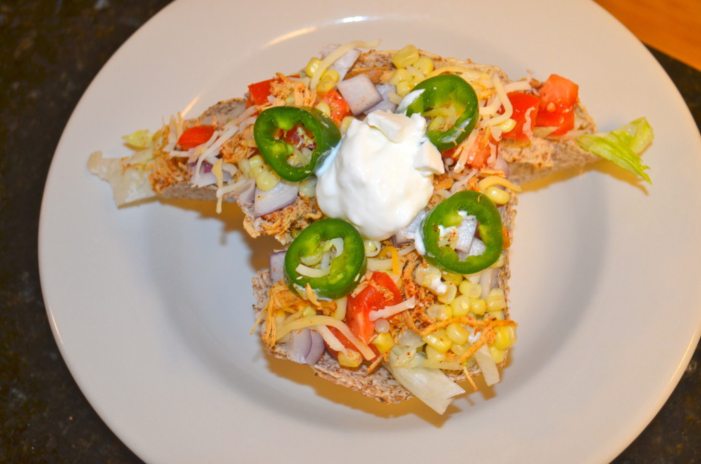 Taco Salad... it kind of looks like a bull with horns..