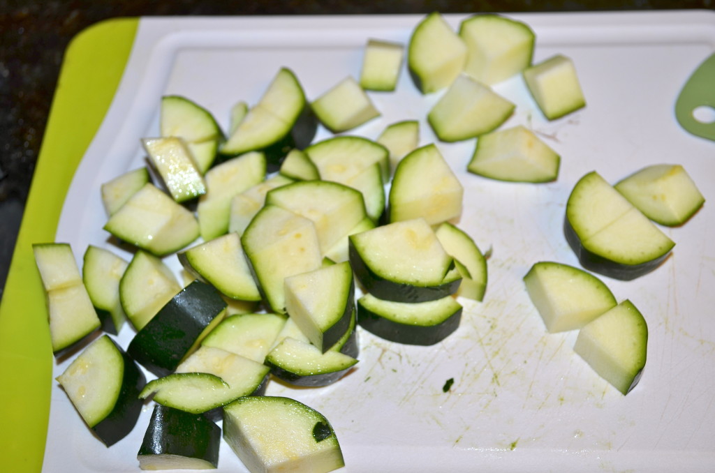 Chopped zucchini 