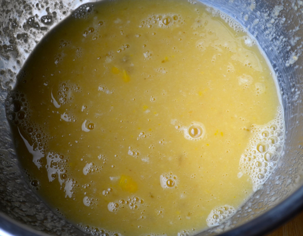 the wet ingredients for cookies