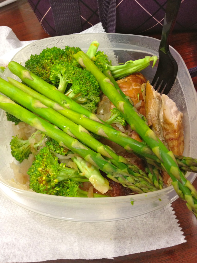 Asparagus, chicken, broccoli