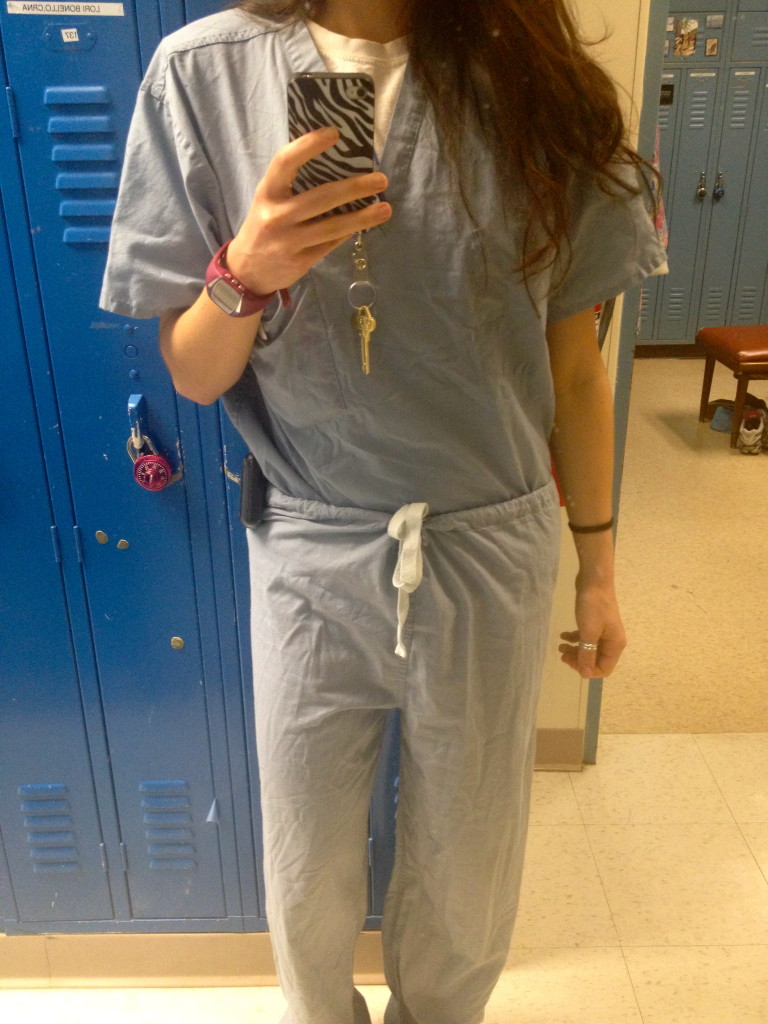 Scrubs are supposed to be baggy, these fit much better than those huge ones I had to roll 3 times