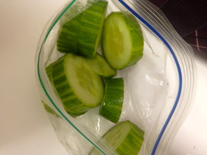 Oh and don't forget the cucumbers I had