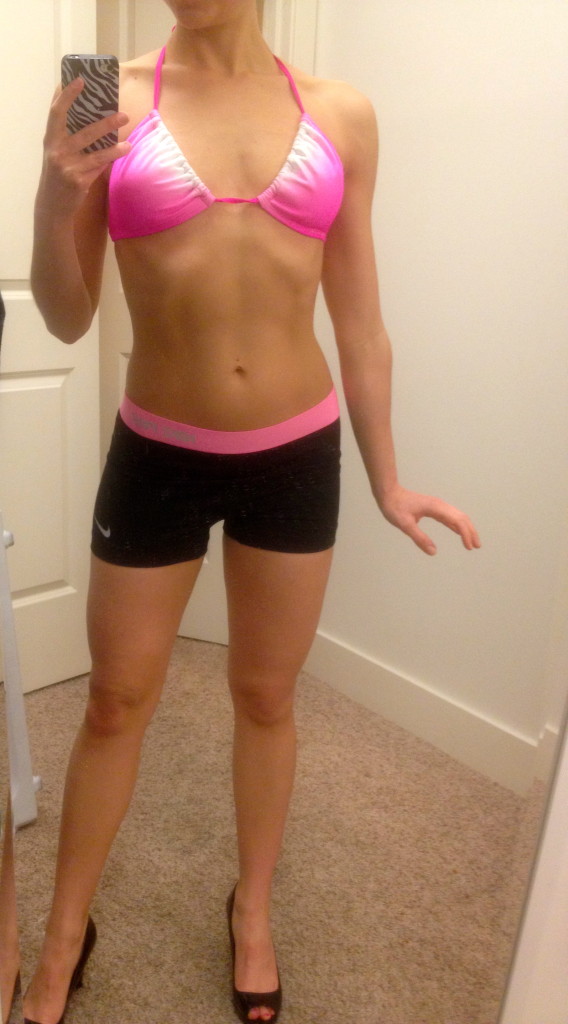 abs no more. I ate and haven't been drinking a lot of water (bad), so they aren't exactly there
