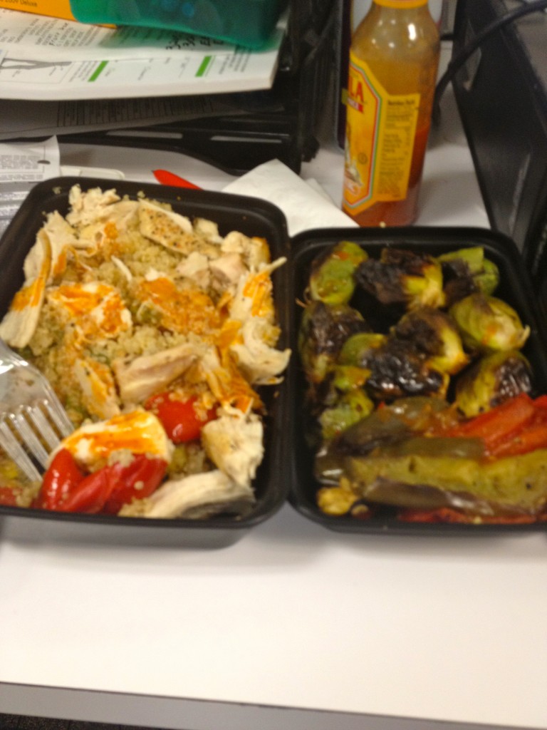 looks like a BIG lunch but because it's 4 meals instead of 5 my portions increase