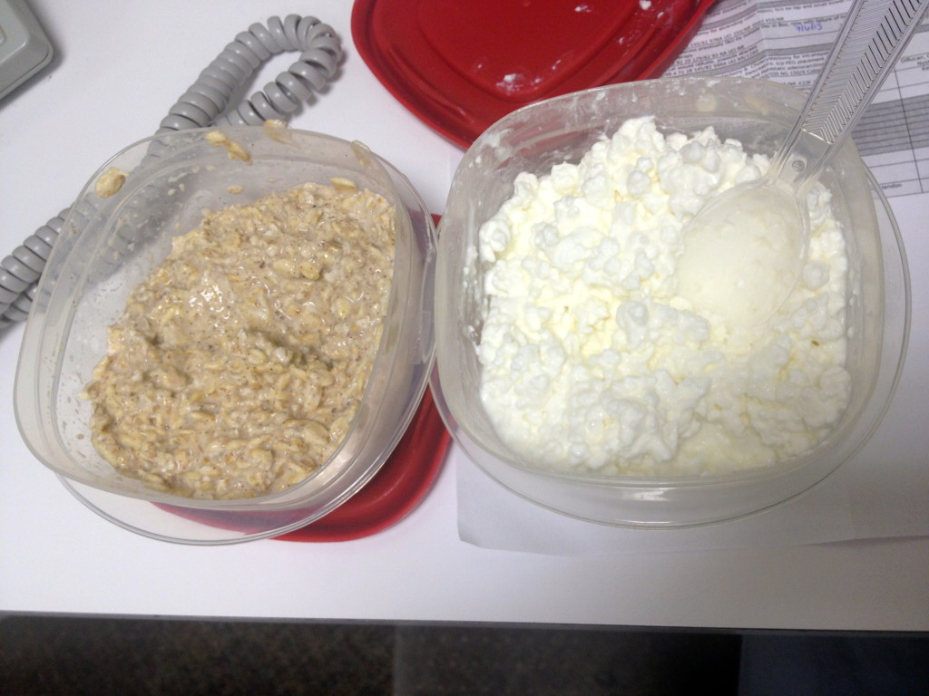 overnight oats and cottage cheese