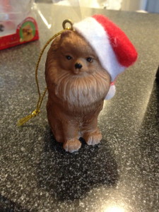 A Pomeranian ornament!