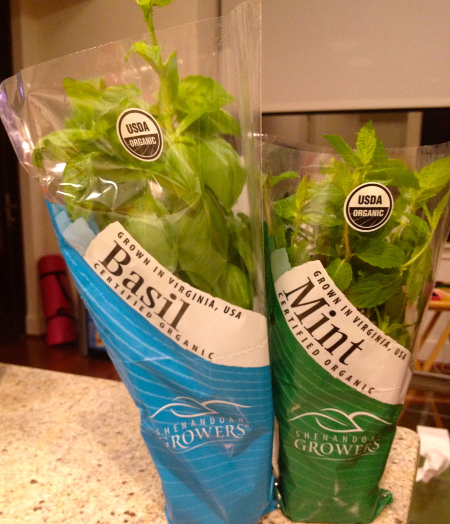 basil and mint