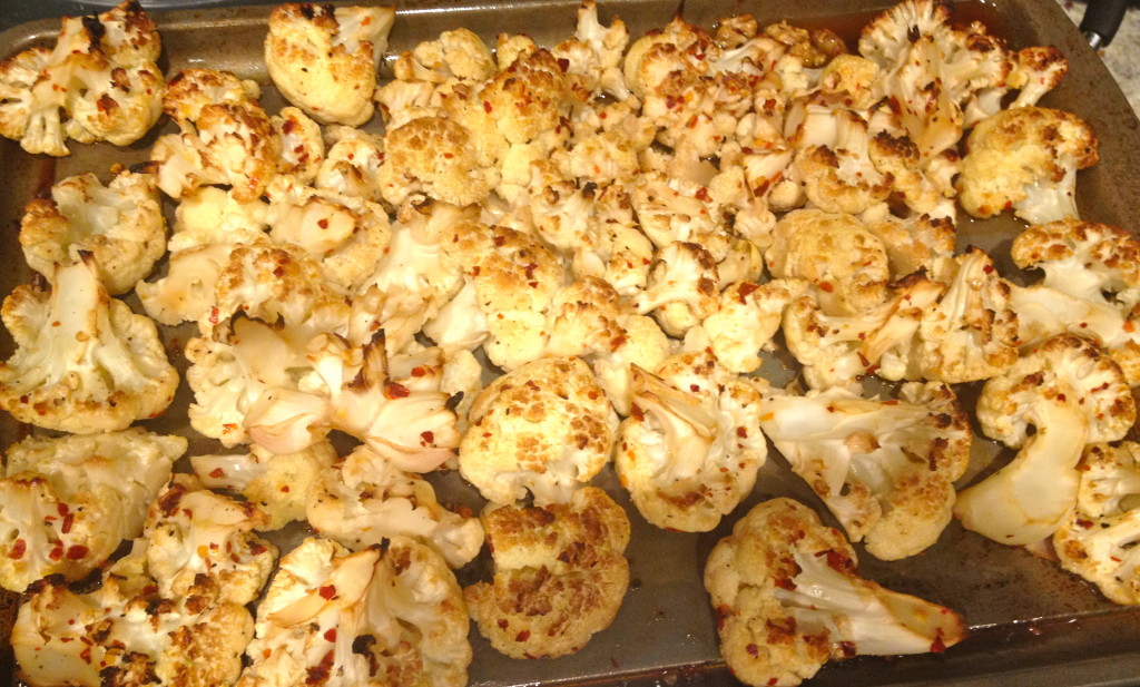 Roasted sweet and spicy cauliflower