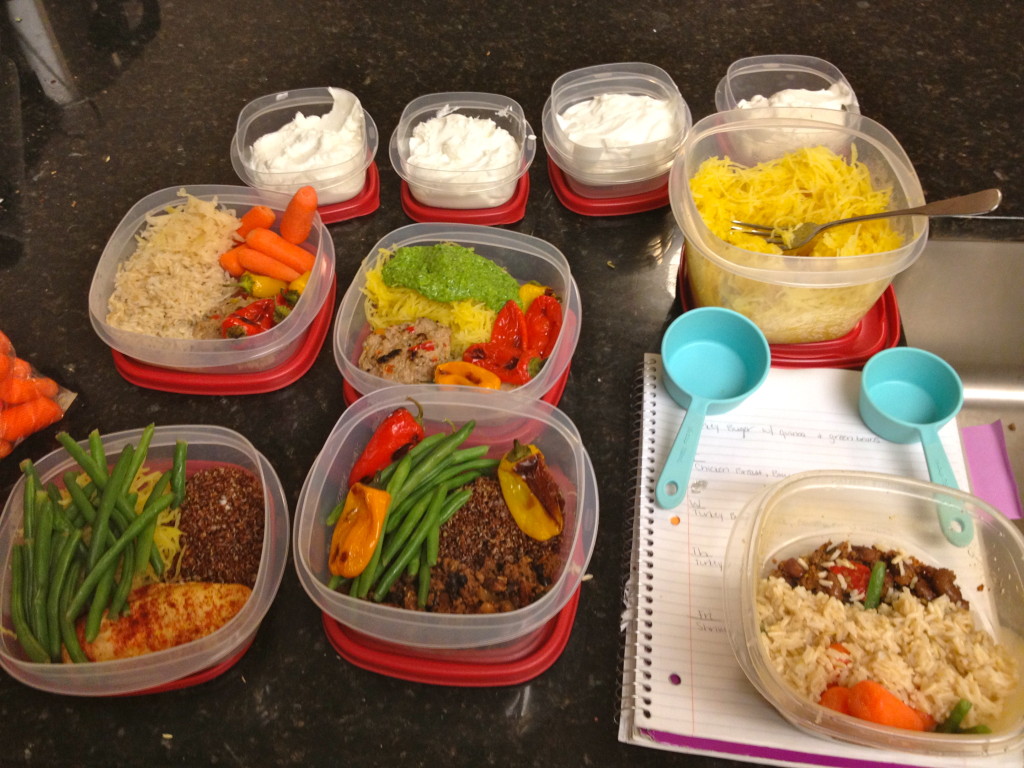 Meal prepping lunches