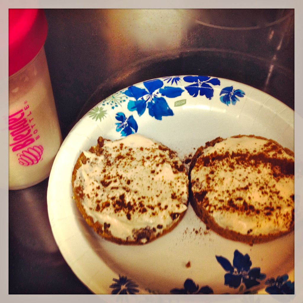 Breakfast! Sorry G-Mama paper plate (she always says be civil use a real plate!)