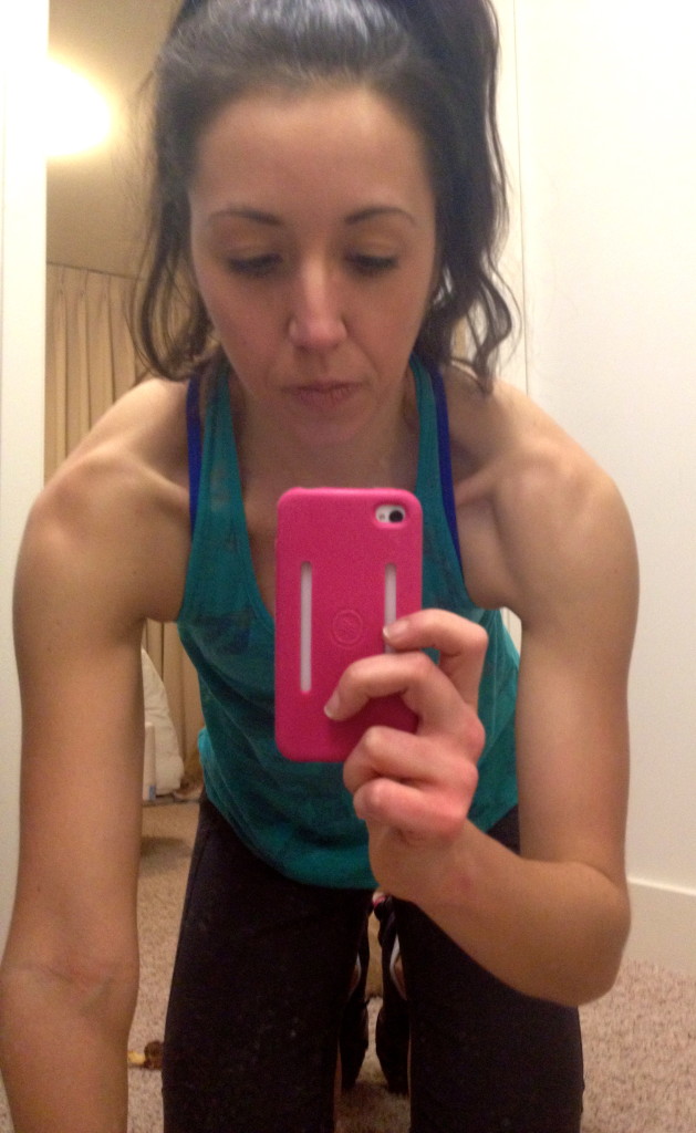 Starting to get some vascularity down the bicep. Can't see it much here, but it's there!