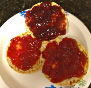 I love these corn cakes. I get the flax kind (Wegman's) 