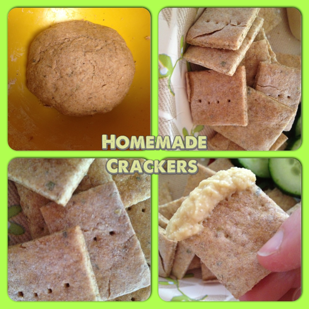 Homemade Crackers. So simple to make and nice and crunchy!
