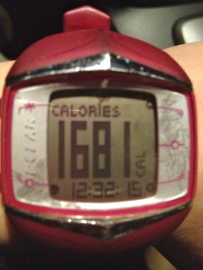 About 500 calories burned at the gym! Not bad for a little over an hour!