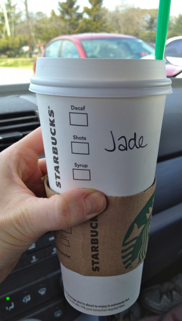 Fake name alert. Today I wanted to be Jade!